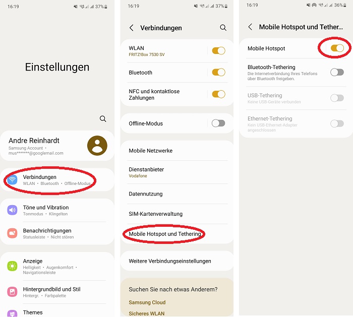 Android-Hotspot-Einstellungen 1