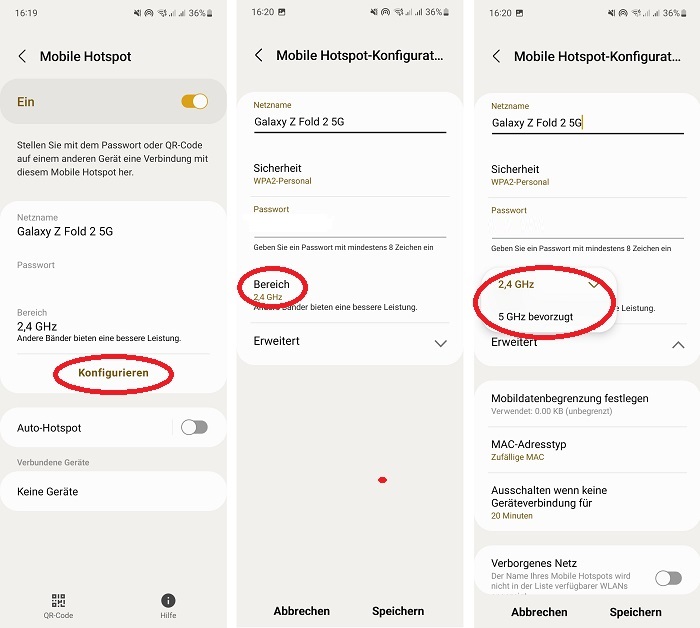 Android-Hotspot-Einstellungen 2