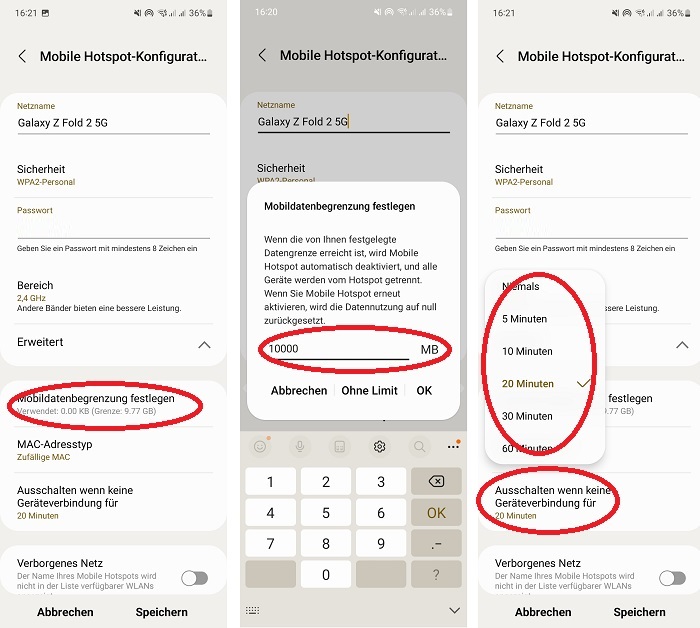 Android-Hotspot-Einstellungen 3