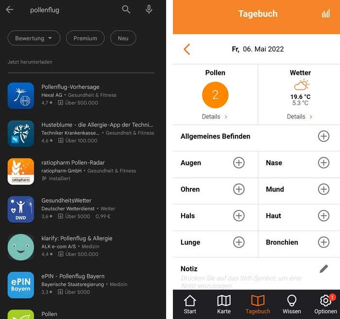 Heuschnupfen App
