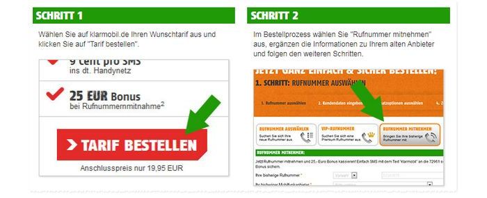 Portierung? Wechselbonus Rufnummernmitnahme: bei Klarmobil