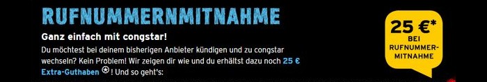 congstar Rufnummernmitnahme congstar Rufnummernmitnahme