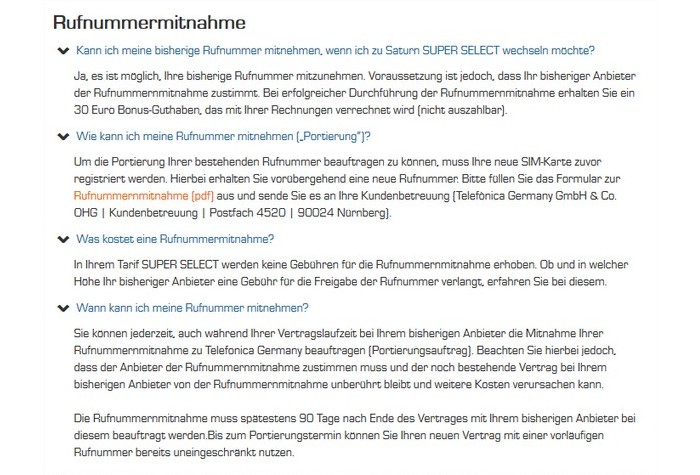 o2 Super Select Rufnummernmitnahme o2 Super Select Rufnummernmitnahme