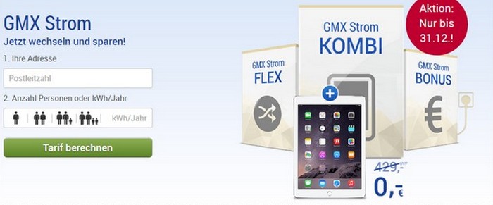GMX.DE Stromtarif