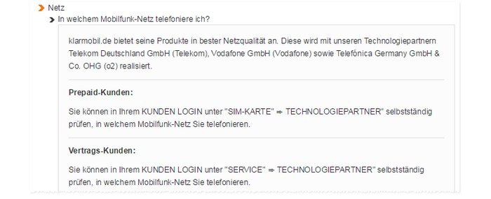 Klarmobil-Netz Klarmobil-Netz