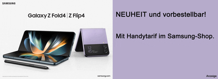 Galaxy Z Flip 4 und Z Fold 4 im Samsung-Shop zum Tarif vorbestellen