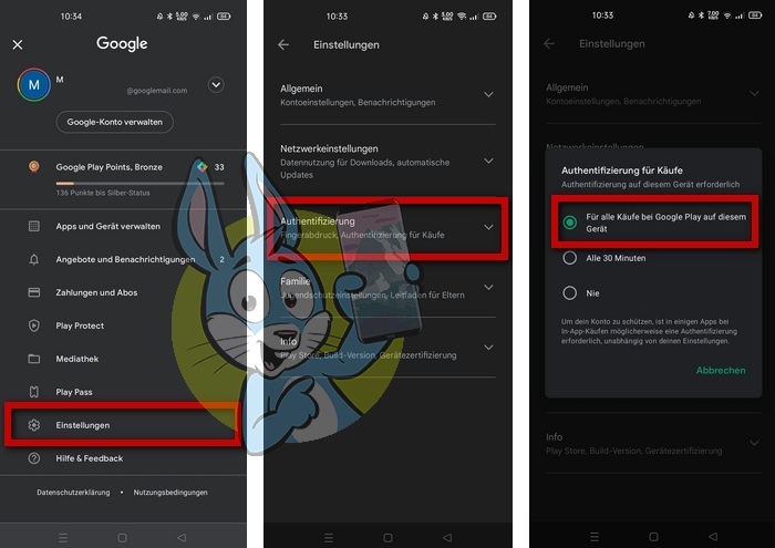 In App Käufe deaktivieren mit Android-Handy