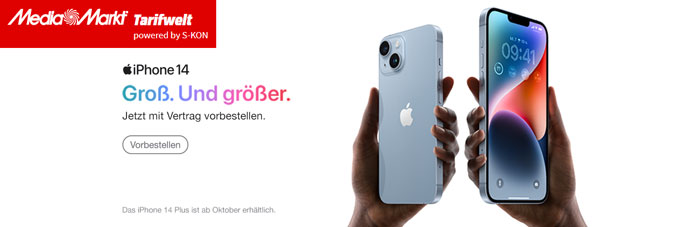 iPhone 14, Plus, Pro und Pro Max mit Handyvertrag bei MediaMarkt kaufen bestellen - Verfügbarkeit und Lieferzeiten