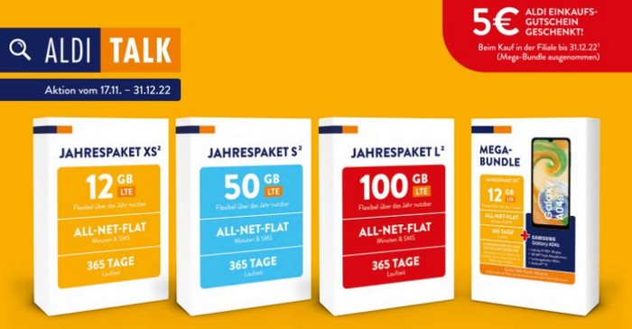 ALDI TALK Jahrespakete