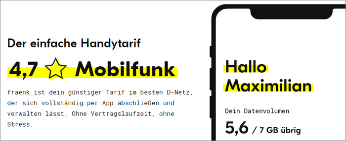 fraenk Vorteilscode