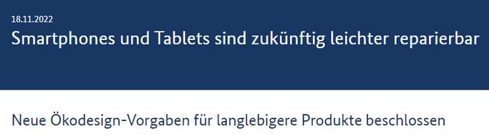 Öko-Design: Smartphones per Gesetz einfacher zu reparieren