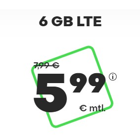 handyvertrag.de 6 GB für 5,99 €