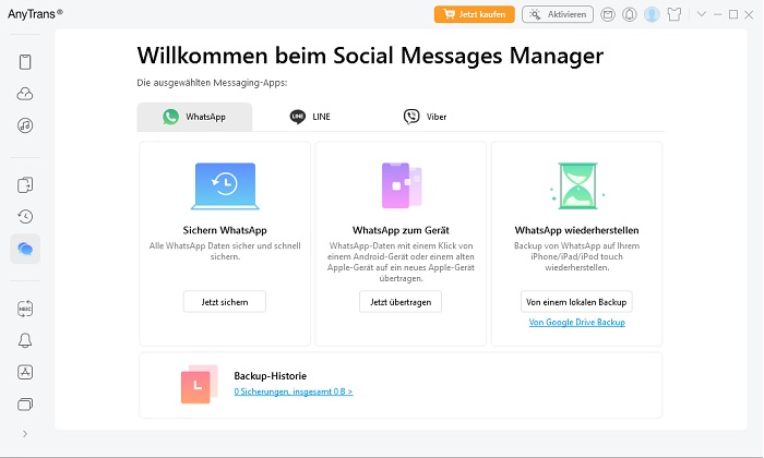 WhatsApp auf vorhandenes iPhone verschieben