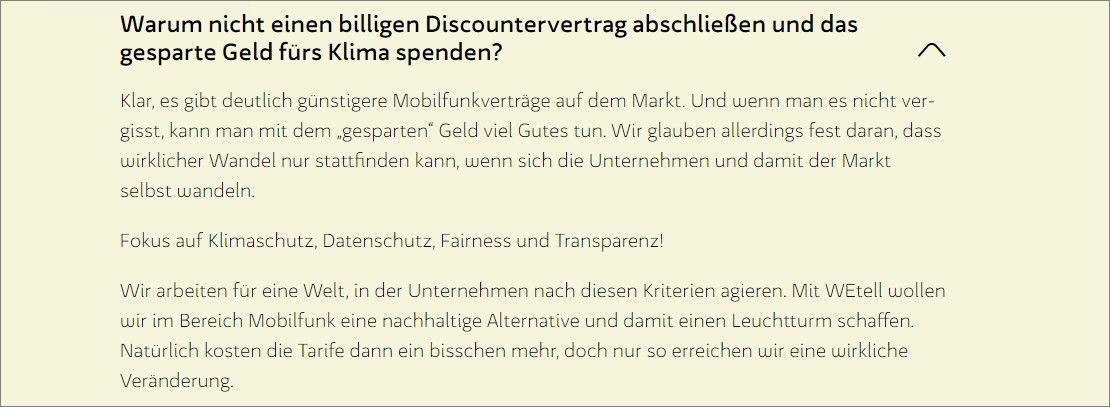 WEtell Spenden für Klimaschutz WEtell Spenden für Klimaschutz