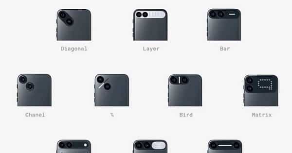 Design-Entwürfe des kleinen Android-Smartphones