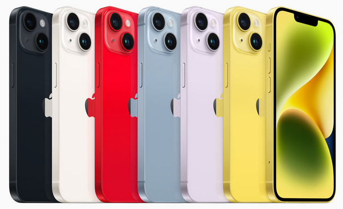 Neue Farbe Gelb für das iPhone 14 (Plus) (Bild: apple.com)