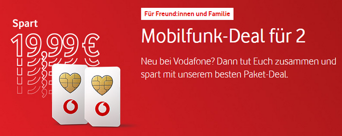 Vodafone Red Plus Zusatzkarten