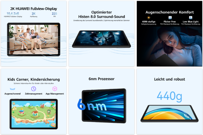 Huawei MatePad SE 10.4 mit Vertrag - Sechs Features