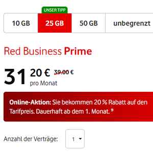 Vodafone Red Business Prime Tarife