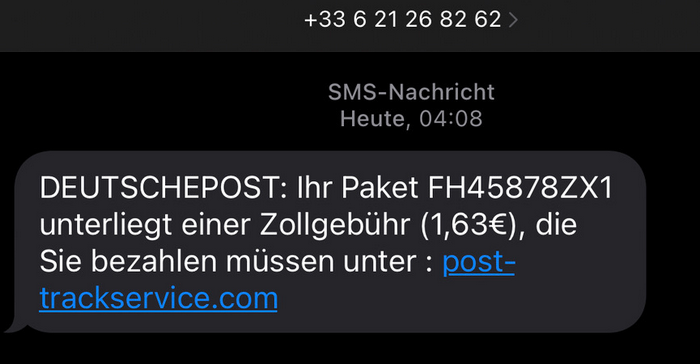 Auch im April 2023 hält der Paket-Spam per SMS an ... Auch im April 2023 hält der Paket-Spam per SMS an ...