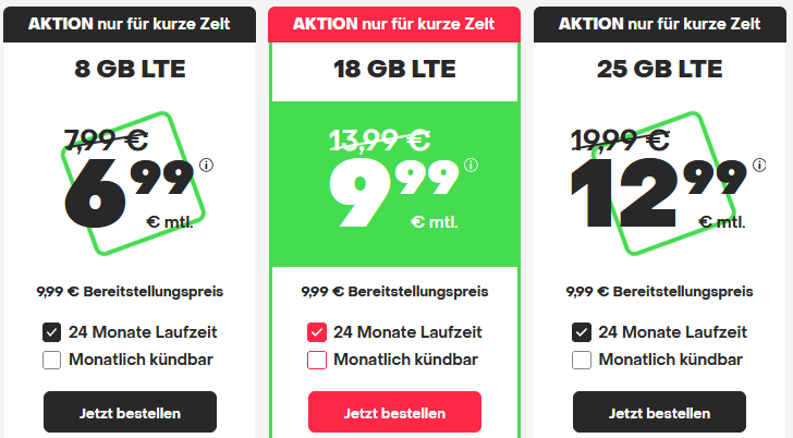handyv 8 GB Aktion