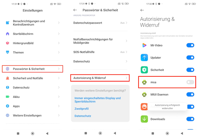 Xiaomi MIUI Werbung deaktivieren MSA