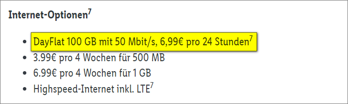 LIDL Connect DayFlat Option LIDL Connect DayFlat Option