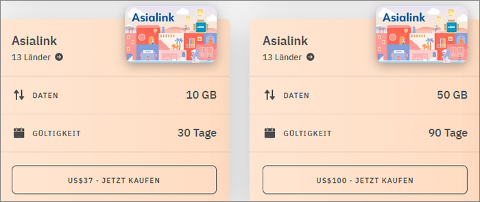 Airalo Asialink Region-Pass