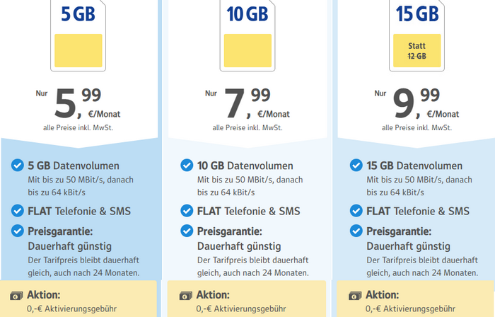 WEB.DE Tarife