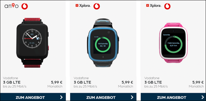 kinder-smartwatch-vodafone-tarif neu