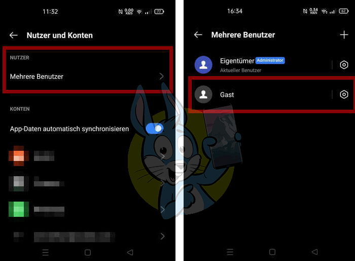 Gast-Modus an Android-Smartphones
