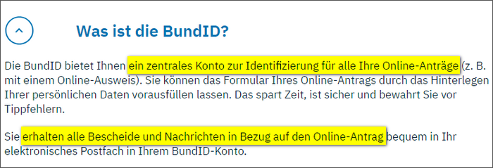 BundID erstellen