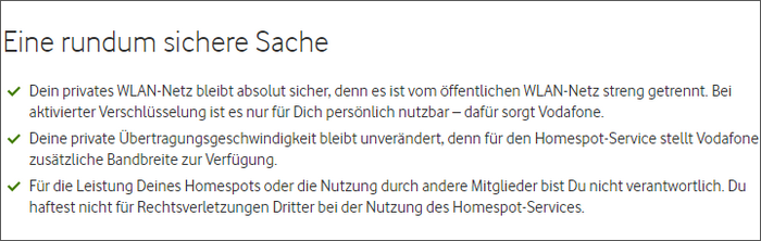 Ist der Vodafone Homespot sicher?