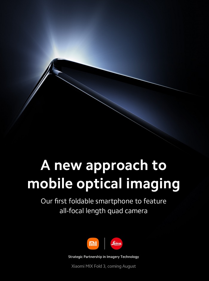 Teaser-Foto des Xiaomi Mix Fold 3
