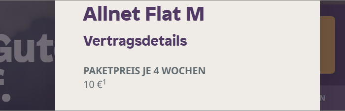 share mobile Laufzeit 4 Wochen