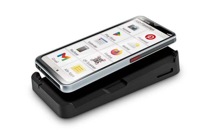 Emporia SMART.6 mit großer Ladeschale und Vertrag in den Netzen von Telekom, Vodafone und o2 Telefónica