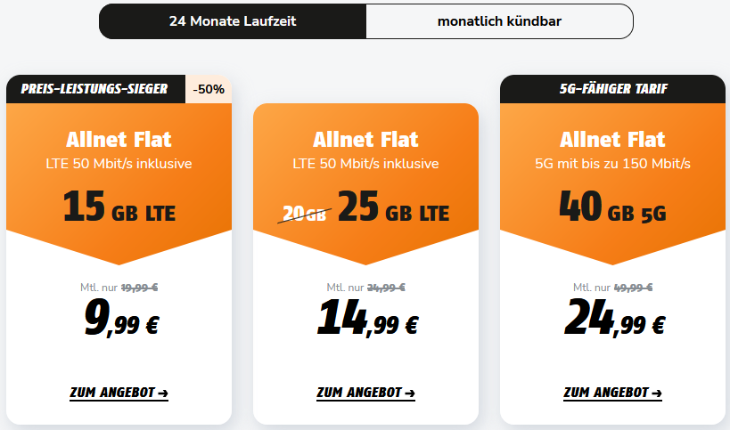 klarmobil 15 GB