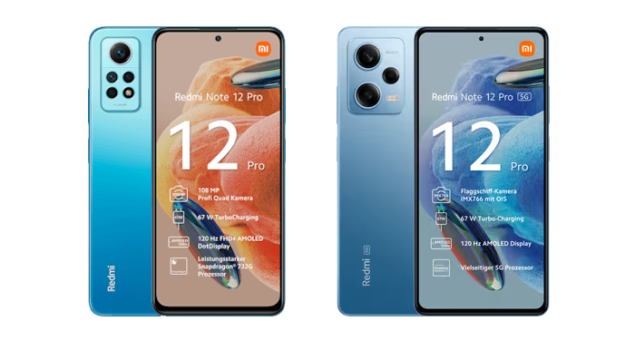Xiaomi Redmi Note 12 Pro (5G) - Varianten - mit Vertrag in den Netzen von Telekom, Vodafone und o2 Telefónica