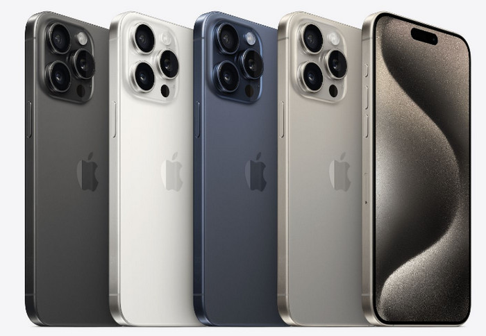 iPhone 15 Pro und Pro Max Farben im Titanium-Design