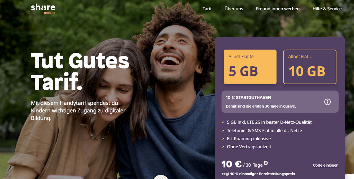 share mobile Tarife