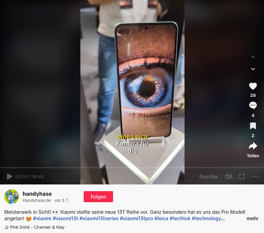 Xiaomi 13T Pro Test Ersteindruck TikTok