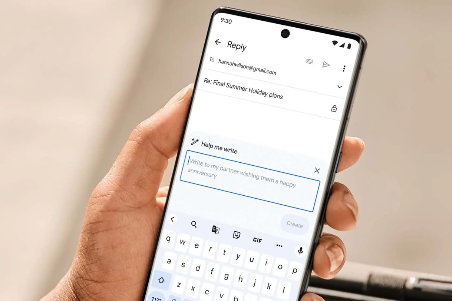 Magische Textvorschläge von Google