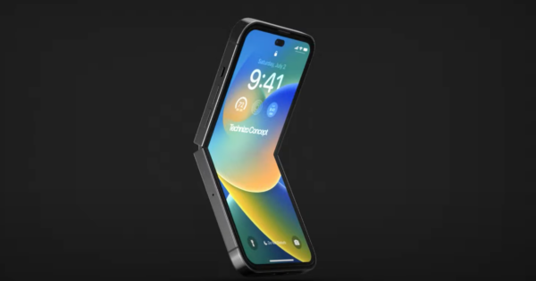 Spekulative Design-Studie eines möglichen faltbaren iPhone Flip