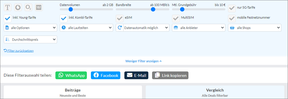 SIM-only-Tarifvergleich
