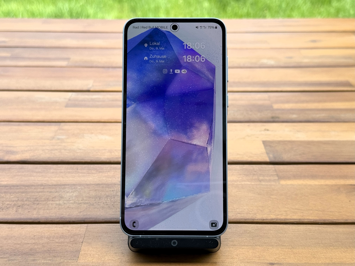 Galaxy A55 im Test - animierter Lockscreen