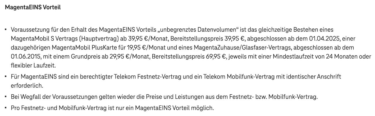 MagentaEINS-Vorteil