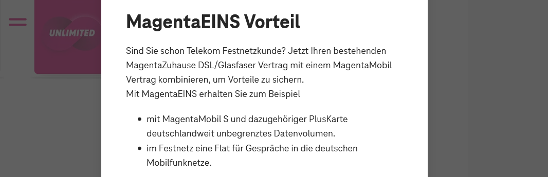 MagentaEINS Vorteil
