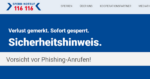Sperrnotruf: Sicherheitswarnung vor neuer Betrugsmasche