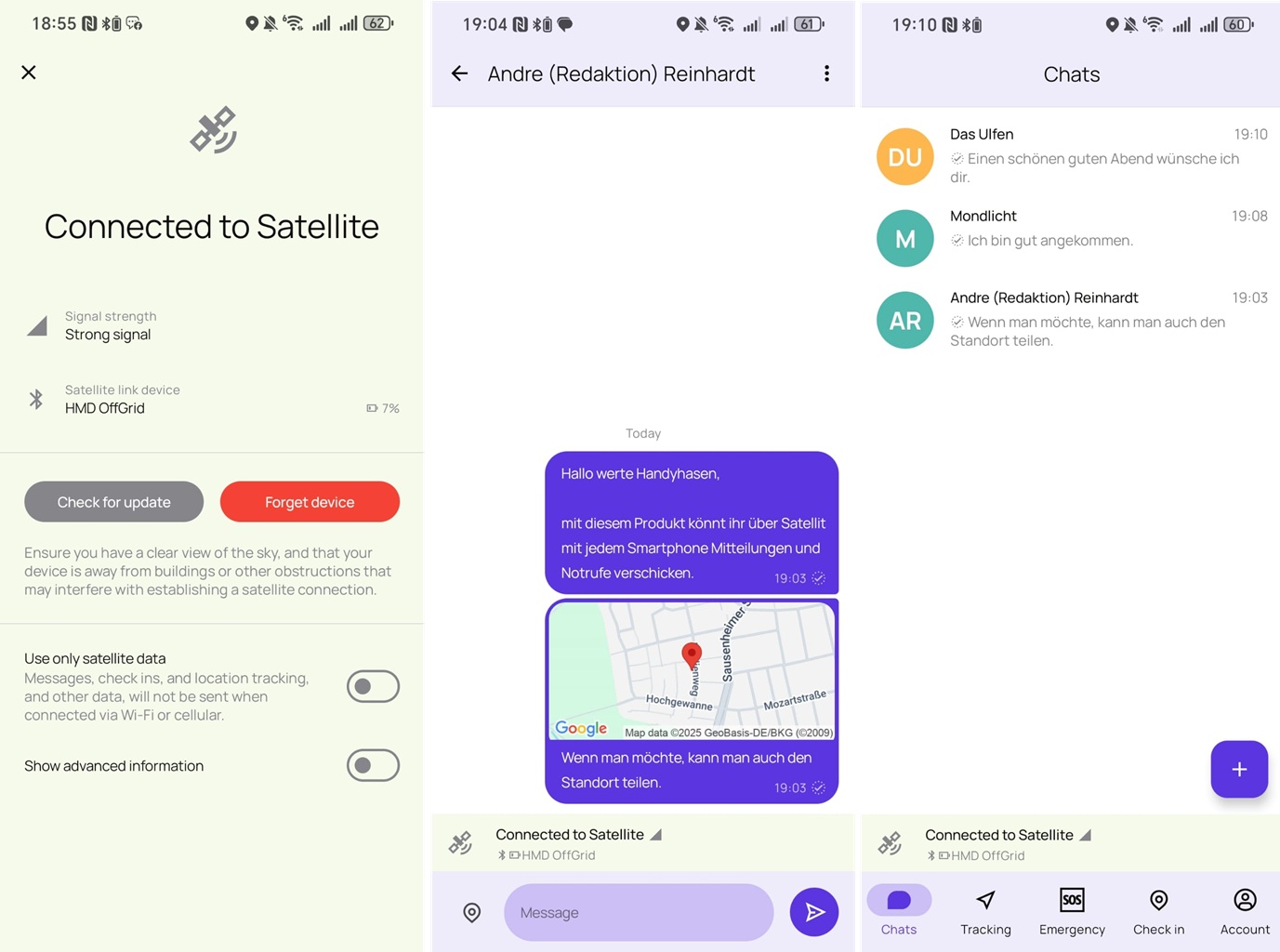 Die App in Aktion
