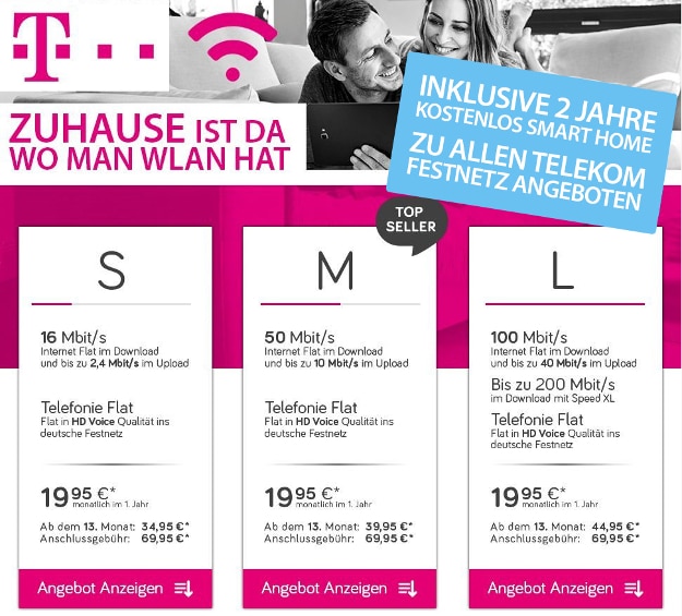 Telekom Magenta Zuhause Tarife mit bis zu 100 Mbit/s Handyhase.de